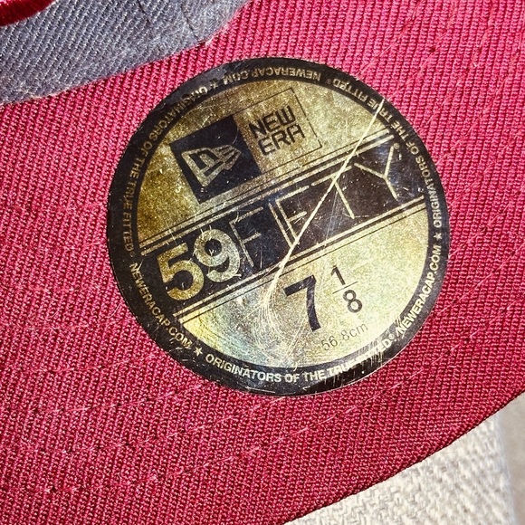 Alabama Crimson Tide New Era Basic 59FIFTY Fitted Hat - Graphite/Crimson - Picture 6 of 8